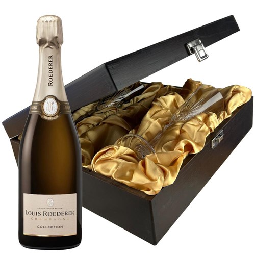 Louis Roederer Collection 245 Champagne 75cl And Flutes In Luxury Presentation Box